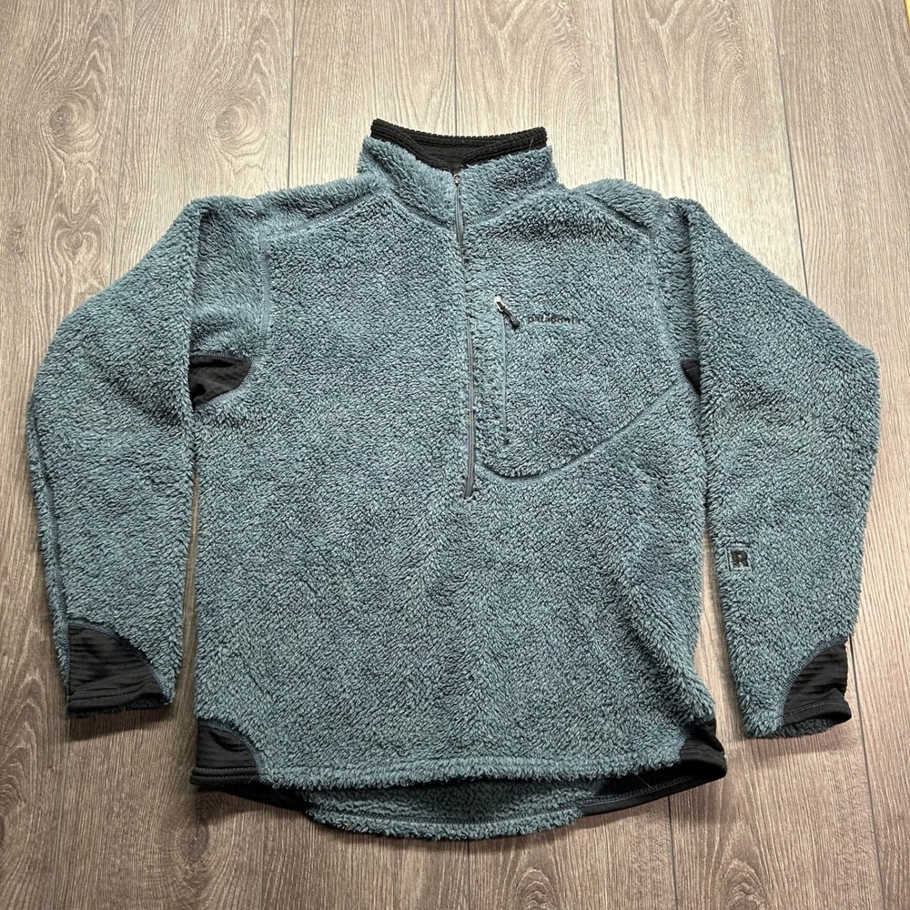 Patagonia R2 Regulator Fleece Pullover Mens Medium Blue Teal Half Zip Outdoors